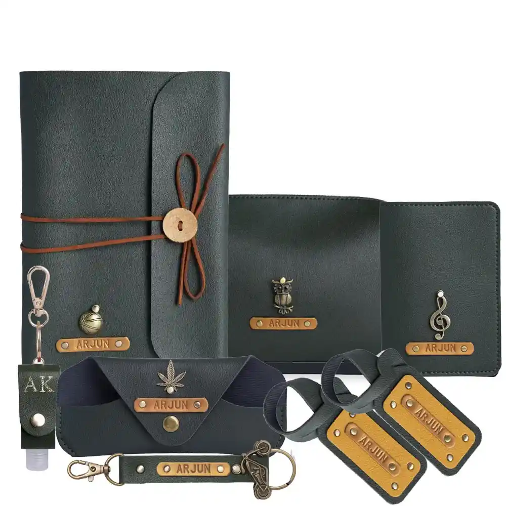 Purchase Green Personalized Travel Hamper Gift