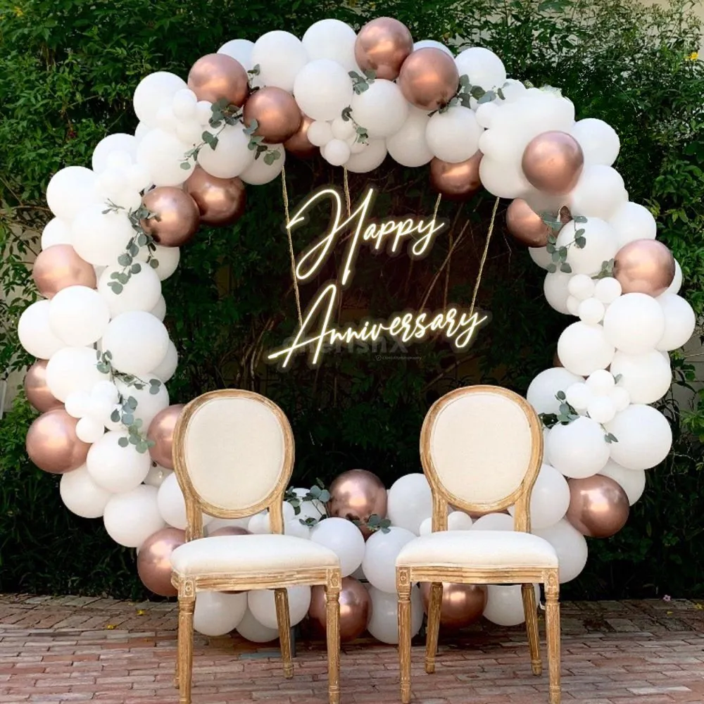 Book Anniversary Romantic Decoration Setup with Balloons Light Decor In Bangalore